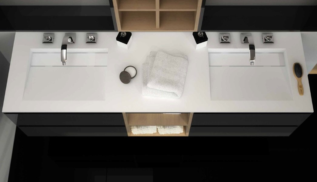 ENCIMERA BAÑO 121-130 CM TAPE 45X30 PARA MUEBLE 2 SENOS (TEXTURAS PIEDRA Y LISO) - IBS 